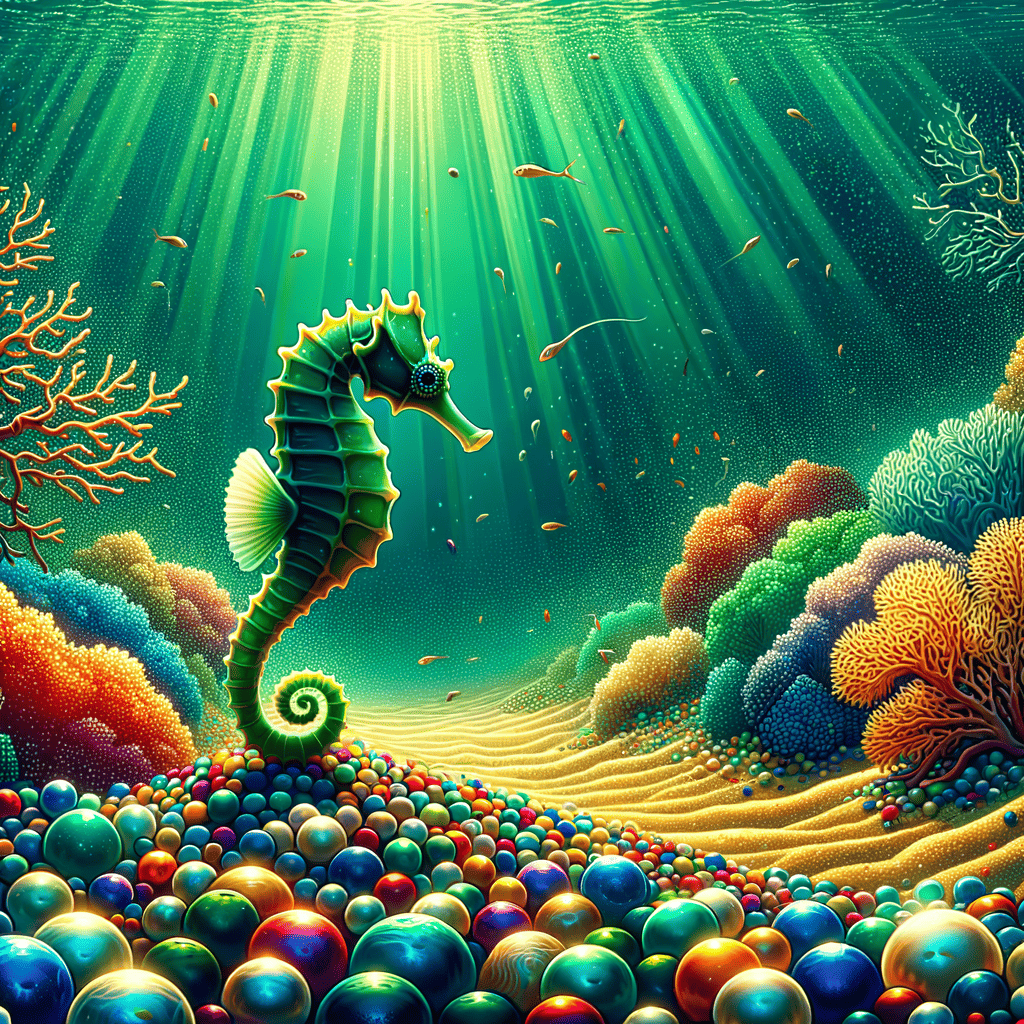 Pearls of India Seahorse